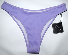 ZAFUL Purple Ribbed High Cut Bikini Bottom Swimsuit Womens L  8   NEW 