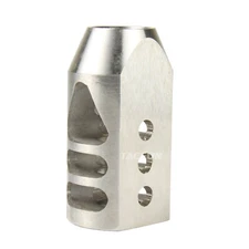 Stainless Steel .458 SOCOM 5/8x32 TPI Tanker Style Muzzle Brake w/ Crush Washer