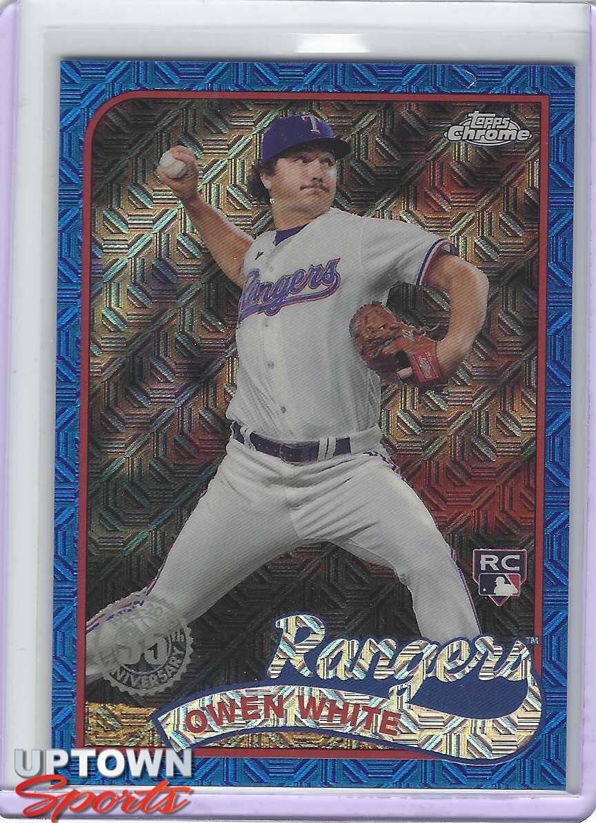 2024 Topps Series 1 Owen White RC Silver Pack Blue Mojo 109/150 Rookie Texas