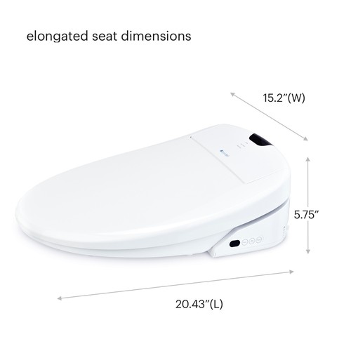 Brondell 1400 ELONGATED Luxury Electric Remote Bidet Toilet Seat White New - Picture 14 of 17