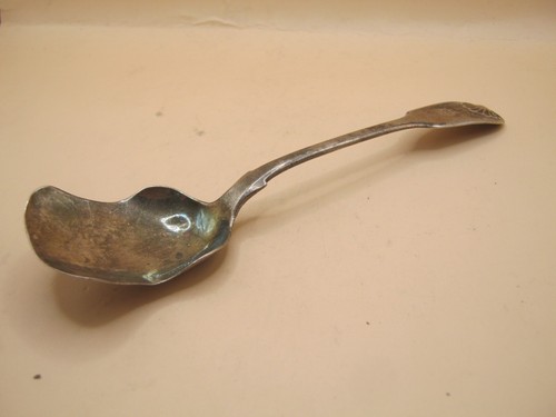 Newcastle 1857 Fiddle & Shell Pattern Sterling Silver Sugar Scoop Shovel Spoon - Picture 2 of 9