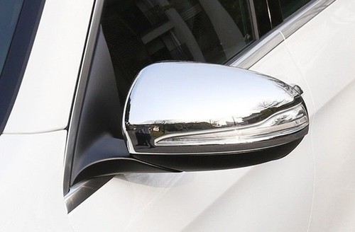 Chrome Rearview Mirror Cover Trim Decor Fits Mercedes-Benz GLC-Class / Coupe AMG - Picture 2 of 8