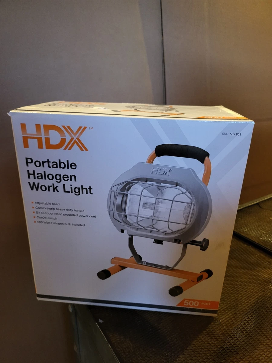 HDX 500 Watt Portable Halogen Work Light 819286011538 eBay