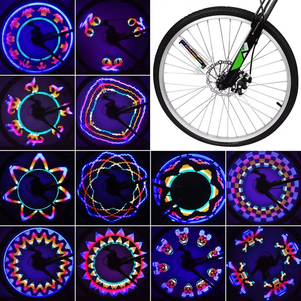 42 LED Colorful Bicycle Wheel Spoke Signal Light For Bike Safety eBay