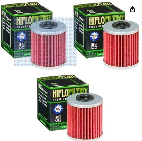 HF207 ÖLfilter 3Er Set Kawasaki Kxf 250 450 Suzuki FL125 Address Rmz Beta Lml S-image