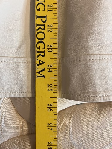 Universal threads Women’s Coat Size 3X Faux leather Lined Jacket Cream White - Picture 18 of 24