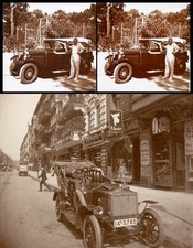 20 Stereofotos Oldtimer Autos Cars um 1910 Da...