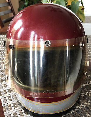 Vintage 1970's Bell Star Motorcycle Helmet With Original Vintage 1970's Bell Star Motorcycle Helmet With Original