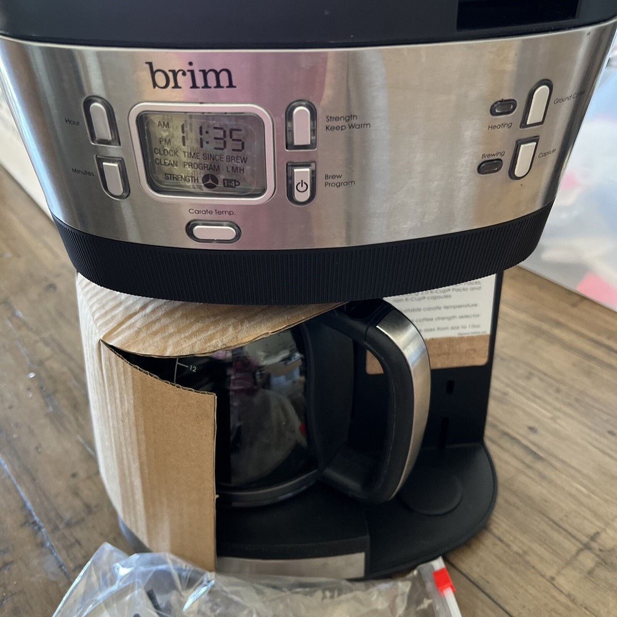 Brim Triple Brew 12-Cup Coffee Maker Stainless Steel/Black