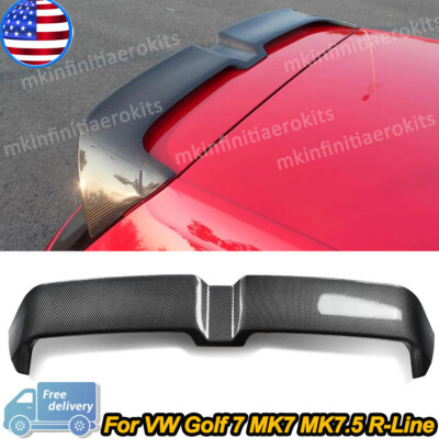 For 2014-2020 VW Golf 7 MK7 MK7.5 R-Line Carbon Print Rear Window Spoiler Wing
