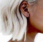PETITES BOUCLES D'OREILLES CLOUS TON ARGENT CLOUS MINIMALISTES NEUVES