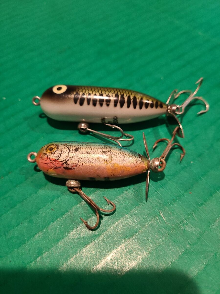 Lot of 2 Vintage Heddon Baby Torpedo / Tiny Torpedo G-Finish Lot of 2 Vintage Heddon Baby Torpedo / Tiny Torpedo G-Finish