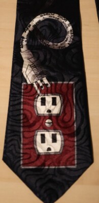 Vintage Home Improvement The Answer Is More Power Power Cord Novelty Necktie