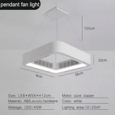 Invisible Bladeless Ceiling Fan Light Remote Control Fan Lamp Without Blades 