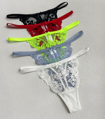 1 Pack Womens Underwear Floral Lace Thongs G-String Knickers Sexy Lingerie New - Picture 9 of 32