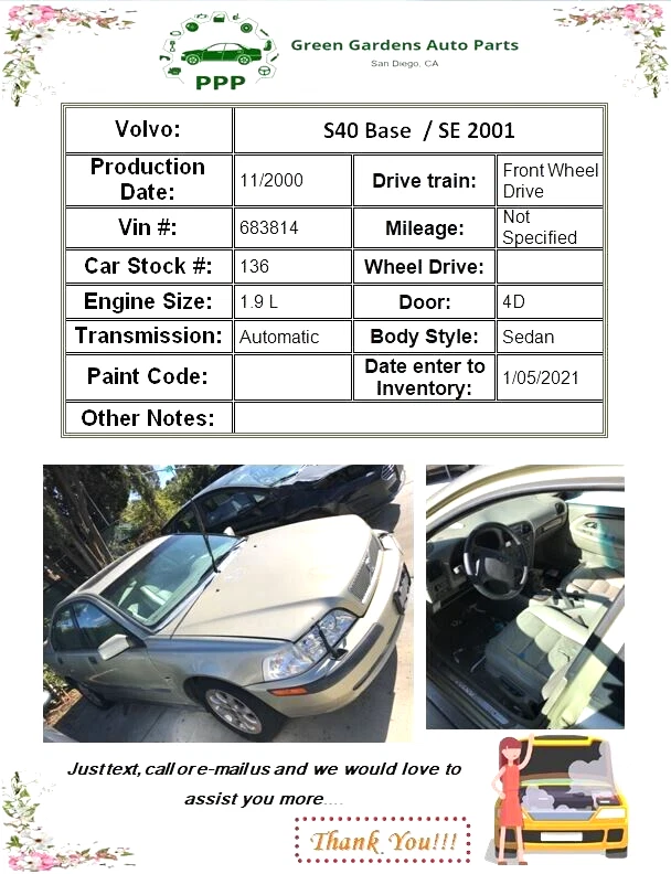 Bolsa de aire VOLVO S40 SERIE 40 2001-2004 airbag tablero de instrumentos lado del pasajero SRS seguridad Foto 2 de 4