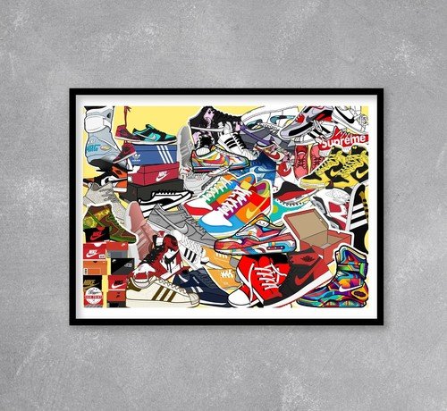 sneaker head painting