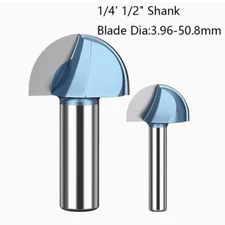 1/4" - 2" Round Bottom Router Bits Milling Cutter 2 Flute 1/4" 1/2" Shank Wood