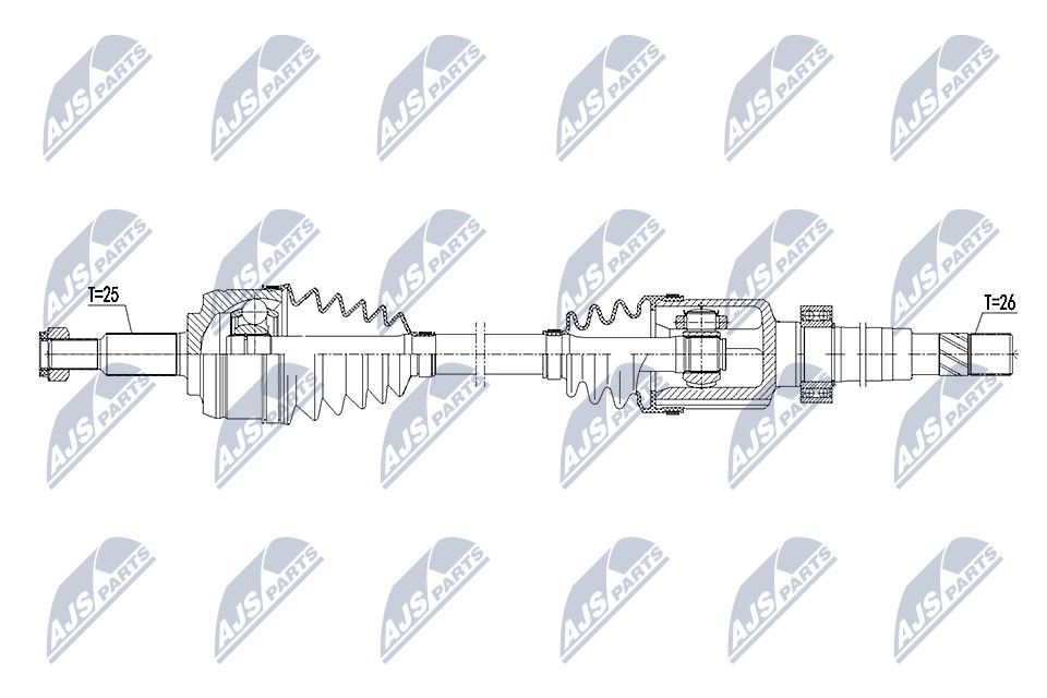 NPW-RE-103 NTY Drive Shaft for RENAULT