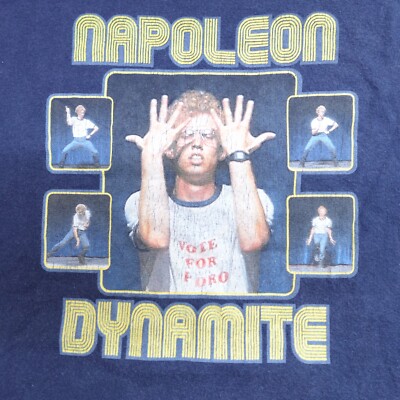Vintage Napoleon Dynamite Shirt XL Blue 2005 Dance Moves