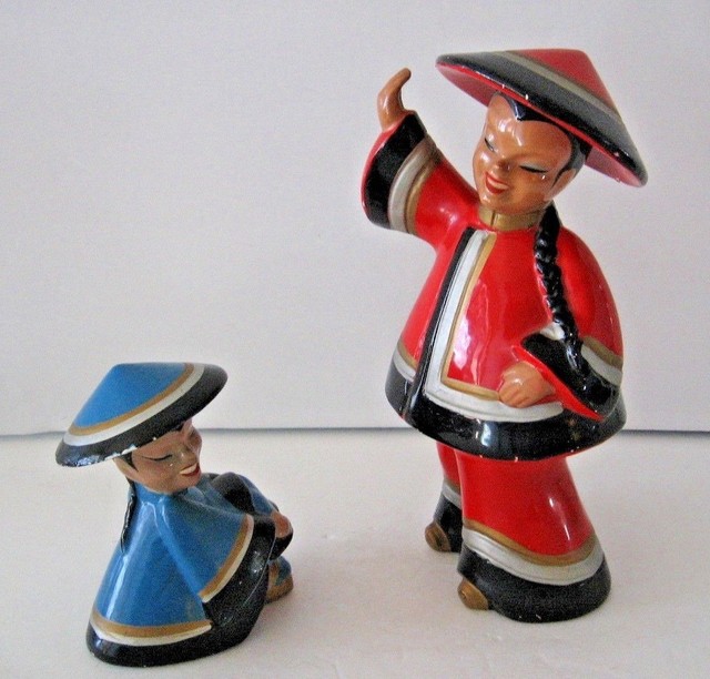 Vintage Kreiss Co. Ceramic Asian Figurines Japan eBay