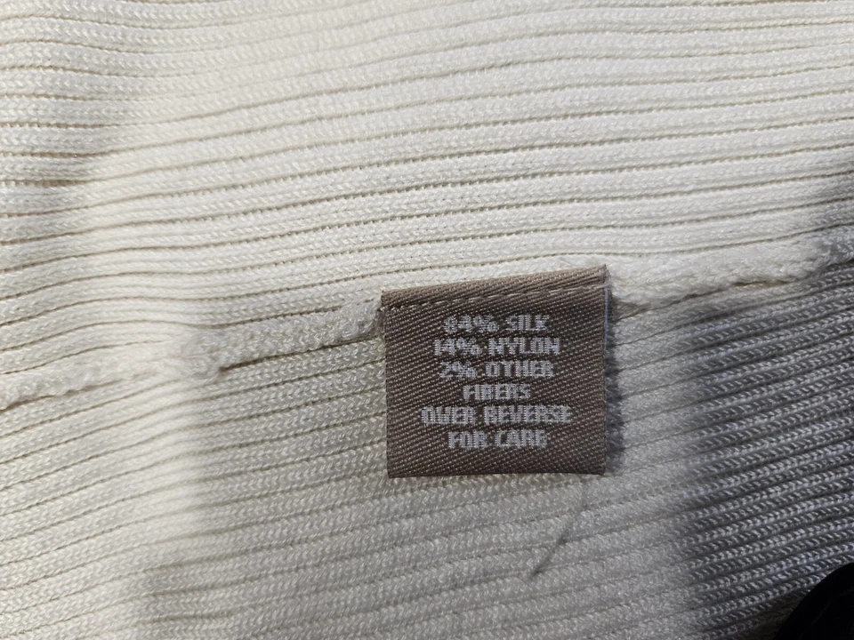 Cárdigan Bill Blass seminuevo tejido seda/cuero talla XS Foto 4 de 4