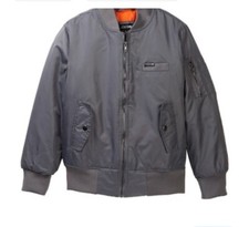 Joe's Bomber Jacket Boys Small 7/8 Quilted Lined Gray Outdoor Warm Winter