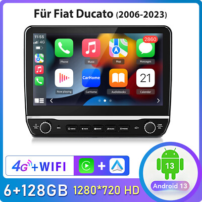 128G Für Fiat Ducato 2007-2023 10.1'' Carplay Android 13 Autoradio GPS Navi DAB+