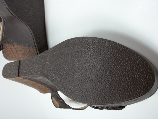 Brown Wedge Strappy Slingback Sandals Platform Heels JELLYPOP Womens 9.5 M | eBay