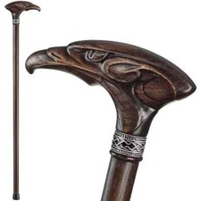 Eagle Walking Cane for Men - Unique Carved Wood Walking Stick