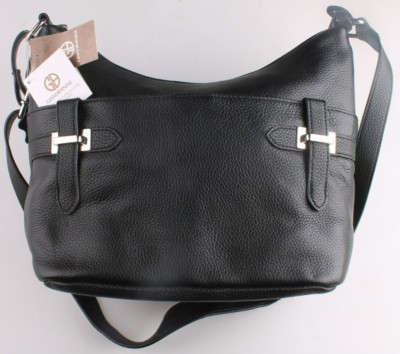 GIANI BERNINI Pebble Bridle Hobo Shoulder Bag Black New with Tags