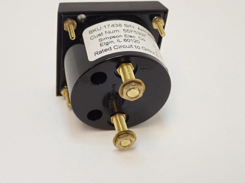 1 - SIMPSON  2122A Panel Meter 0-100 DC Milliamperes - DCMA 2.5 UL CENT - 17438 - Image 2 of 4