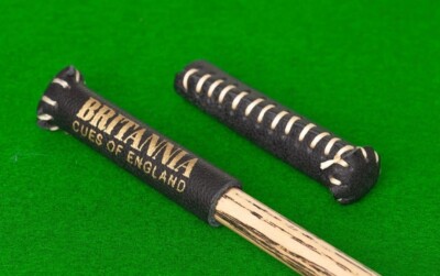 Britannia Queue Spitzenschutz Abdeckung Snooker Pool schwarz Echtleder