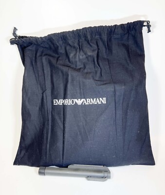 EMPORIO ARMANI Small Flat Messenger Bag /Men's/ Black/ Made in