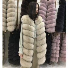 Gilet in vera pelliccia di volpe donna invernale moda gilet gilet cappotto soprabito