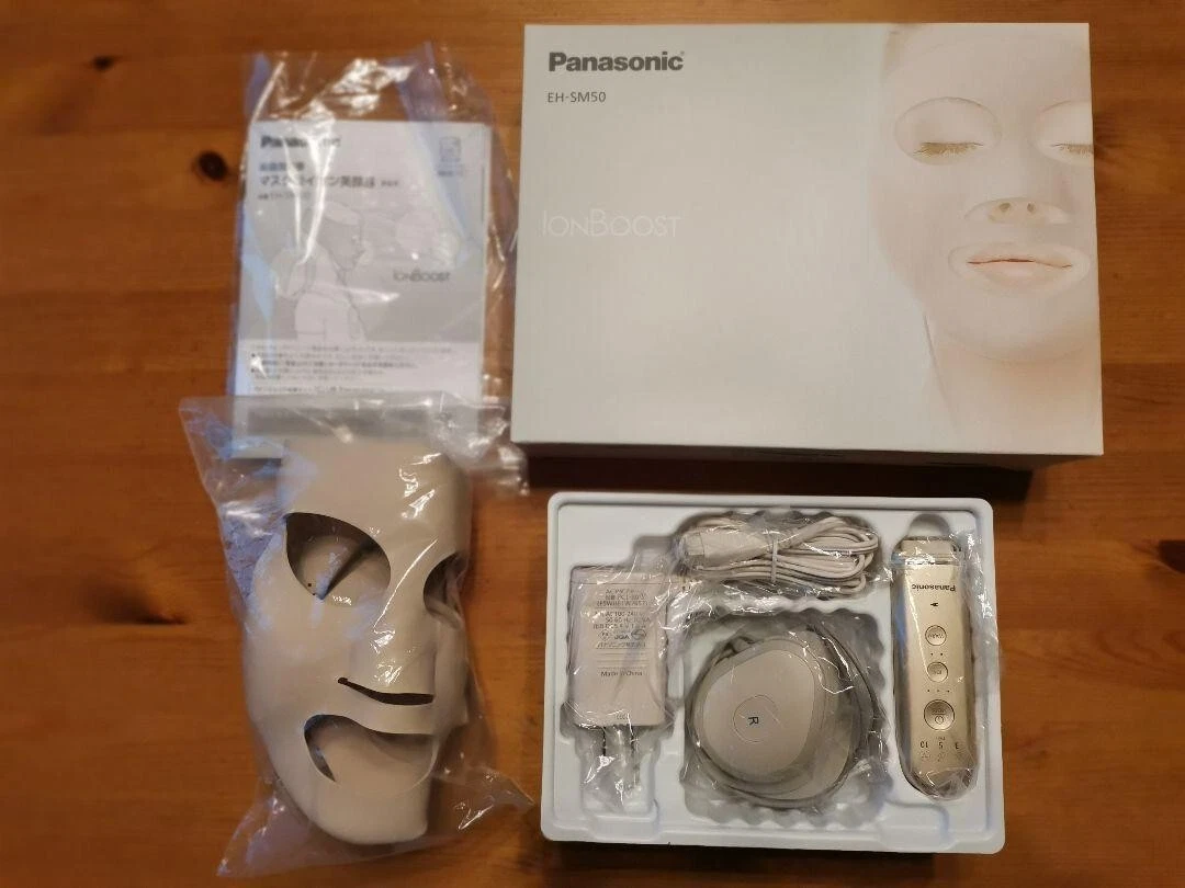Panasonic ION BOOST Mask Facial Equipment Device Gold EH-SM50-N Used W/Box Japan