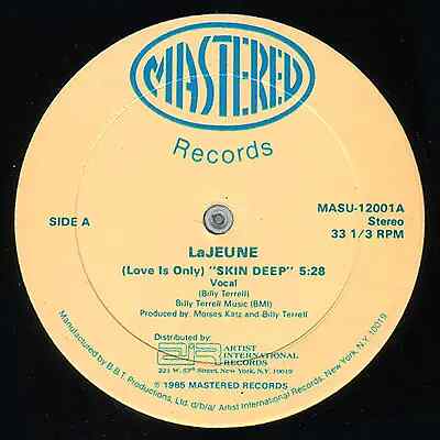 LaJeune, La Jeune (Love Is Only) Skin Deep Vinyl Single 12inch Mastered Recor