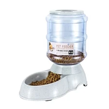 Gravity Dog Feeder, Automatic Replenish with Skidproof Rubber Feet (1 Gallon)
