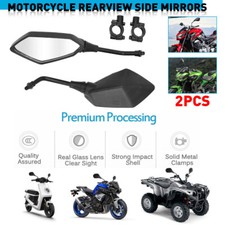 BLACK 22MM HANDLE BAR SCOOTER/MOPED/MOTORBIKE MIRRORS UNIVERSAL MOTORCYCLE/BIKE
