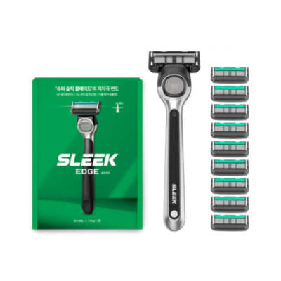 Dorco Sleek Edge Shaving Razor 1 Handle + 10 Cartridges Set - FREE SHIPPING