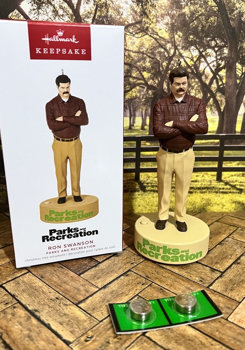 Hallmark Magic Ornament Parks Recreation Ron Swanson Figure Nick