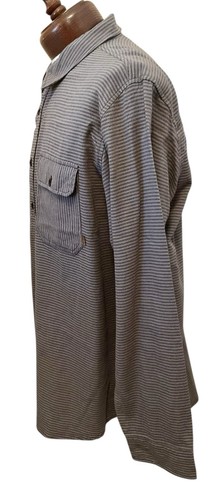 *NWT* SULLEN ART COLLECTIVE XL Stripe Flannel Gray Flap Pocket Button Shirt - Picture 2 of 13