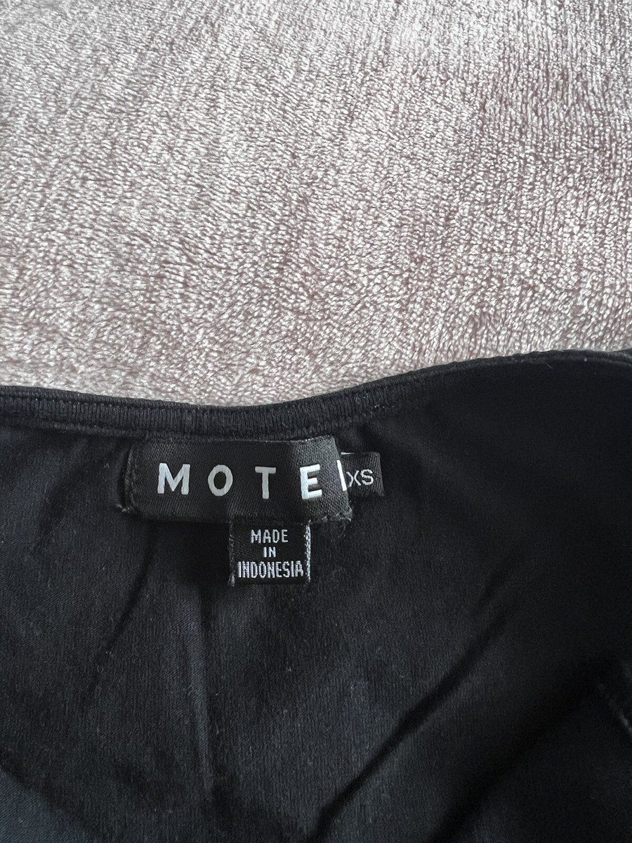 motel rocks black bardot off the shoulder crop top UK