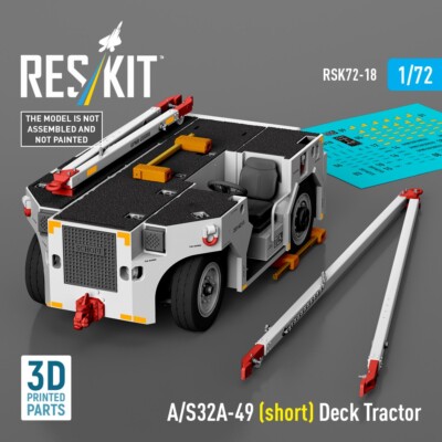 1/72 Reskit RSK72-0018 A/S32A-49 (short) Deck Tractor (3D Printed model kit)