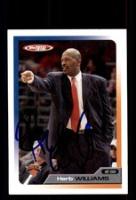 Signed Basketball Card Auto Herb Williams 2005-06 Topps Total #400 Knicks
