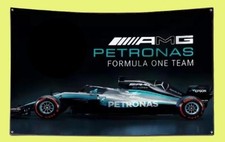 Formel 1 Fahne, F1, Motorsport Flagge, Petronas, AMG Mercedes &auml;hnlich, 60x90cm