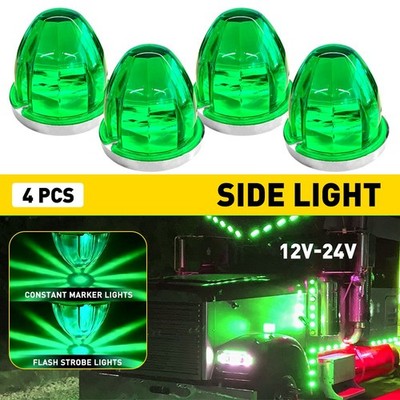4X Watermelon Lights Green LED Side Marker Turn Signal Light Truck Trailer EPU