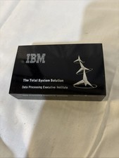 IBM Total System Solution Paperweight VTG Black 4x2.5”