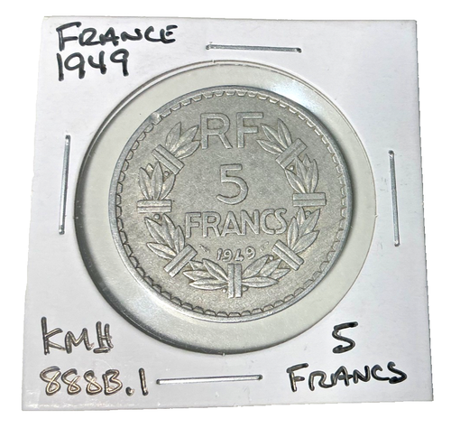 French 2 Francs 1945, 2 Francs 1948, 5 Francs 1949, 1 Francs 1960, 5 Francs 1971 - Picture 3 of 12