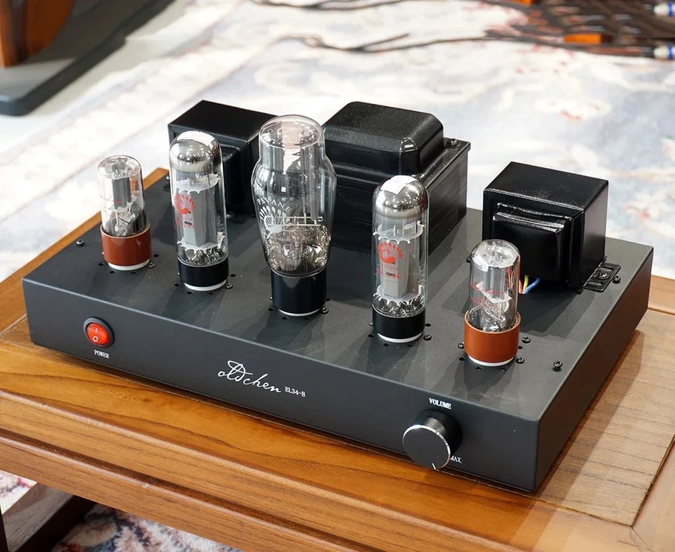 Röhrenverstärker Stereo Class A Endstufe Röhren Audio Verstärker Valve HiFi EL34 - Bild 4 von 4